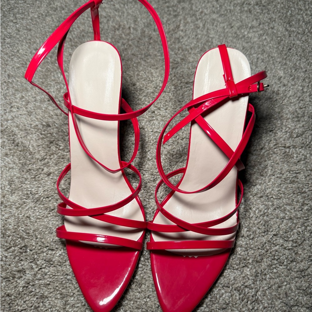 NWOT Red Strappy Heels